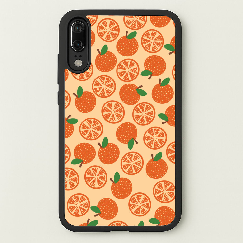 Textured Oranges Pattern - Fruits Phone Case for Huawei P20