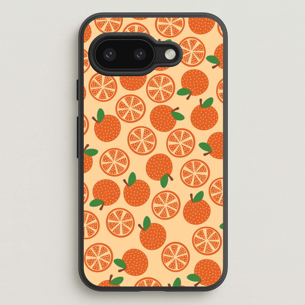 Textured Oranges Pattern - Fruits Phone Case for Google Pixel 9a
