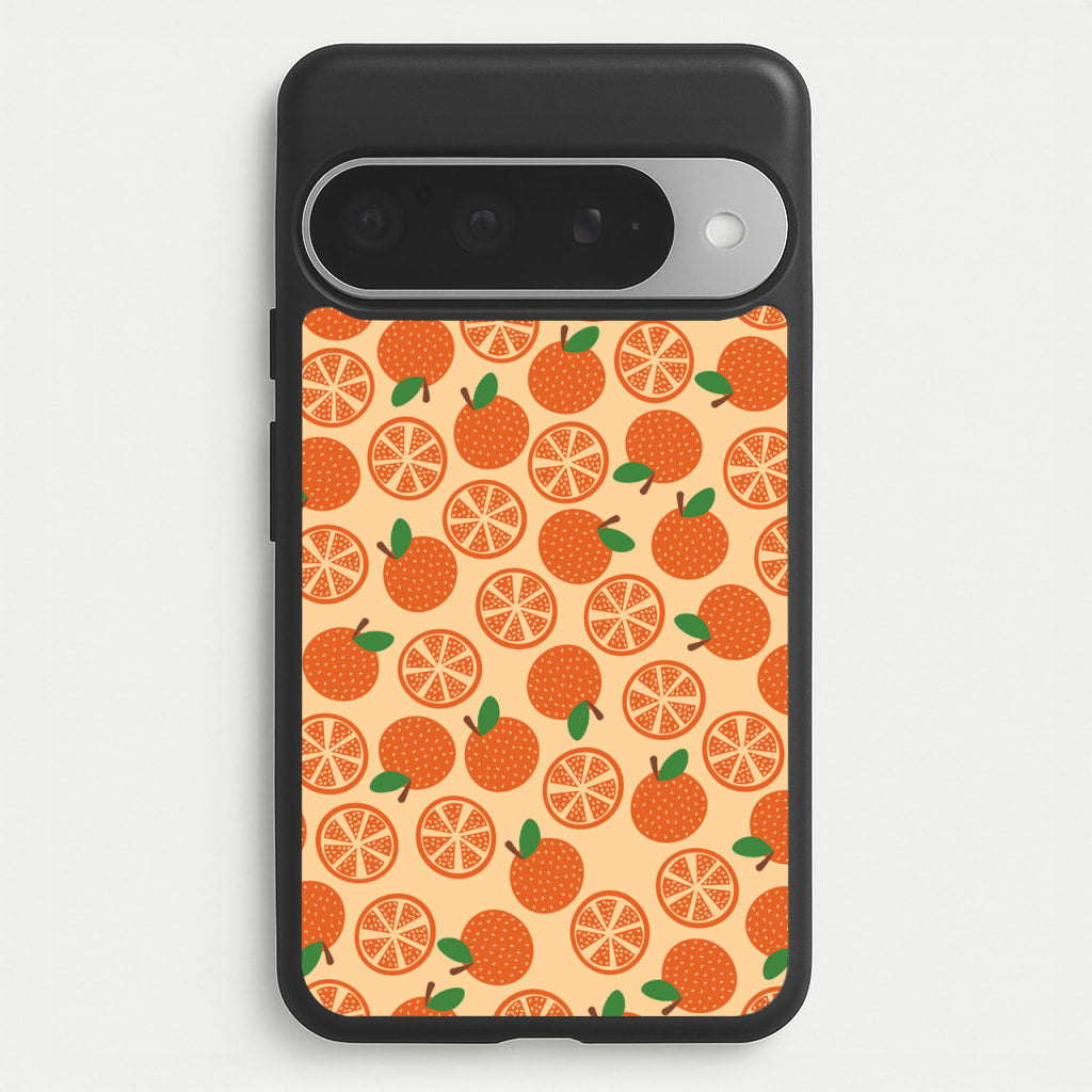 Textured Oranges Pattern Phone Case for Google Pixel 10 Pro XL