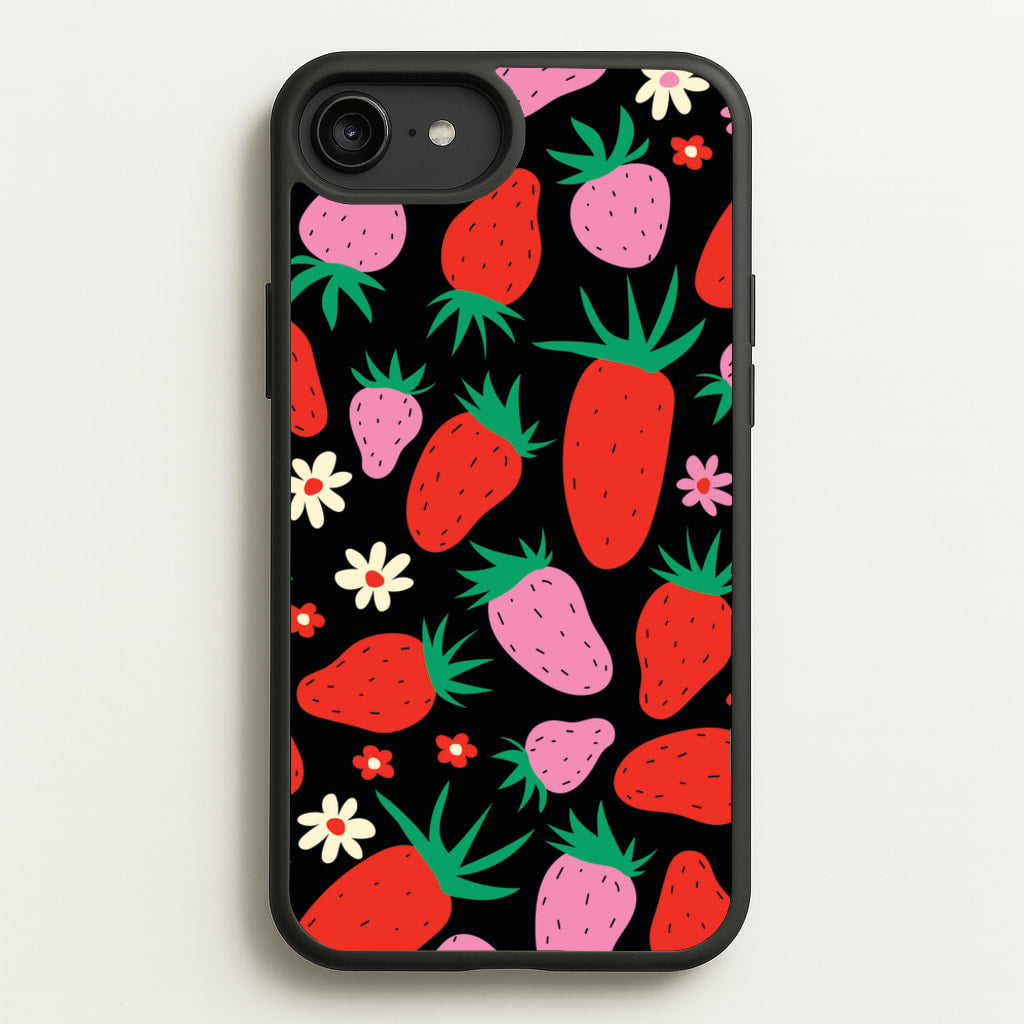 Abstract Strawberries Pattern - Fruits Phone Case for iPhone 6 Plus / 7 Plus / 8 Plus