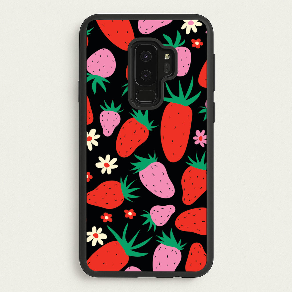 Abstract Strawberries Pattern - Fruits Phone Case for Galaxy S9 Plus