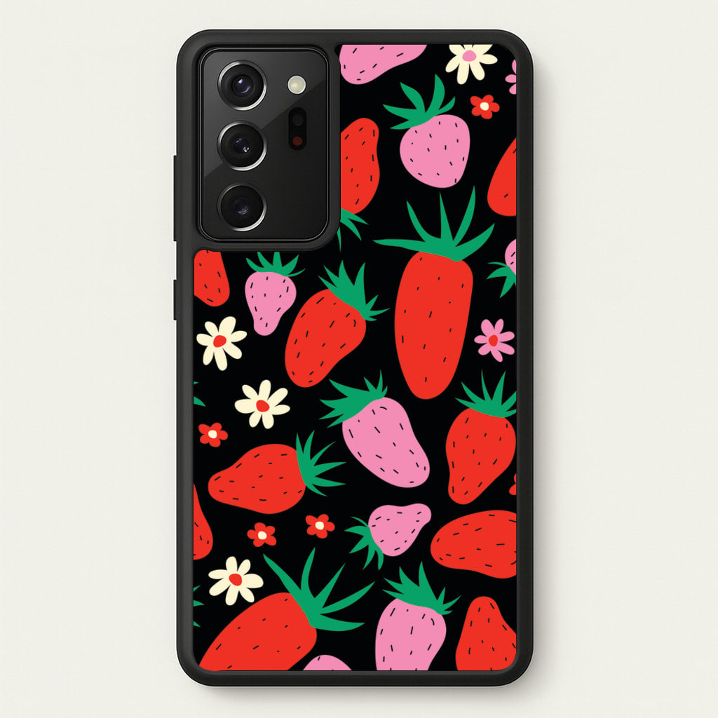 Abstract Strawberries Pattern - Fruits Phone Case for Galaxy Note 20 Ultra