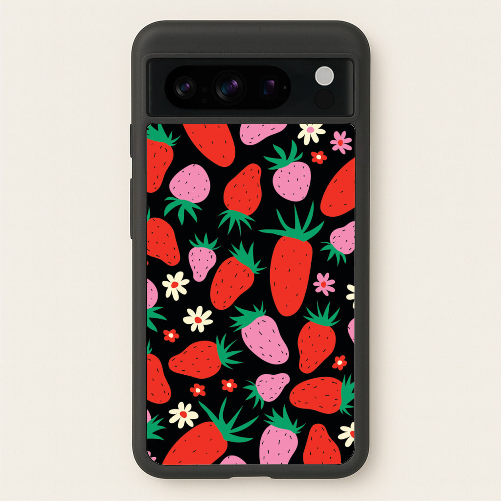 Abstract Strawberries Pattern - Fruits Phone Case for Google Pixel 8 Pro
