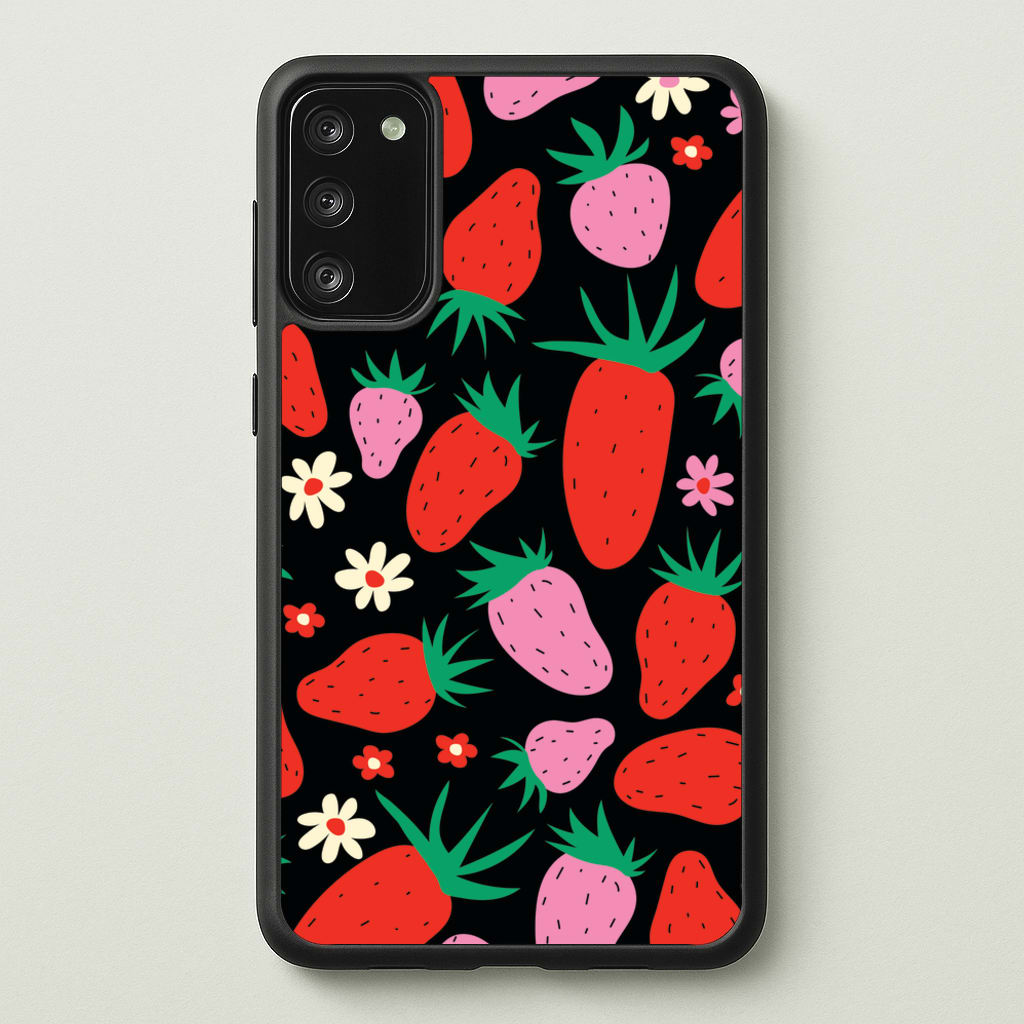 Abstract Strawberries Pattern - Fruits Phone Case for Galaxy A41
