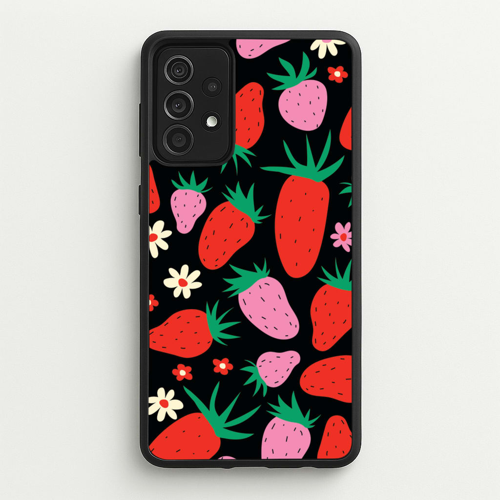 Abstract Strawberries Pattern - Fruits Phone Case for Galaxy A52 / A52s
