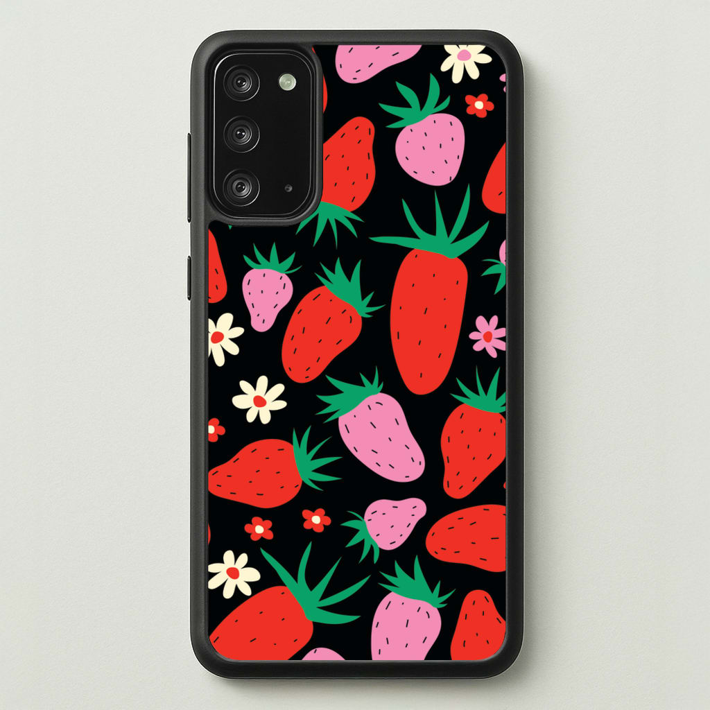 Abstract Strawberries Pattern - Fruits Phone Case for Galaxy Note 20