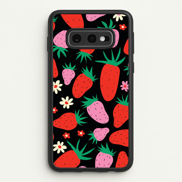 Abstract Strawberries Pattern - Fruits Phone Case for Galaxy S10e