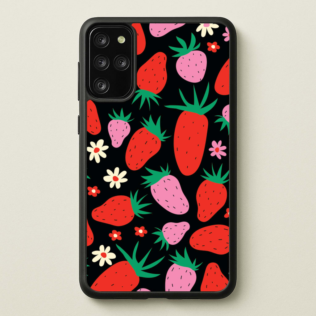 Abstract Strawberries Pattern - Fruits Phone Case for Galaxy S20 Plus