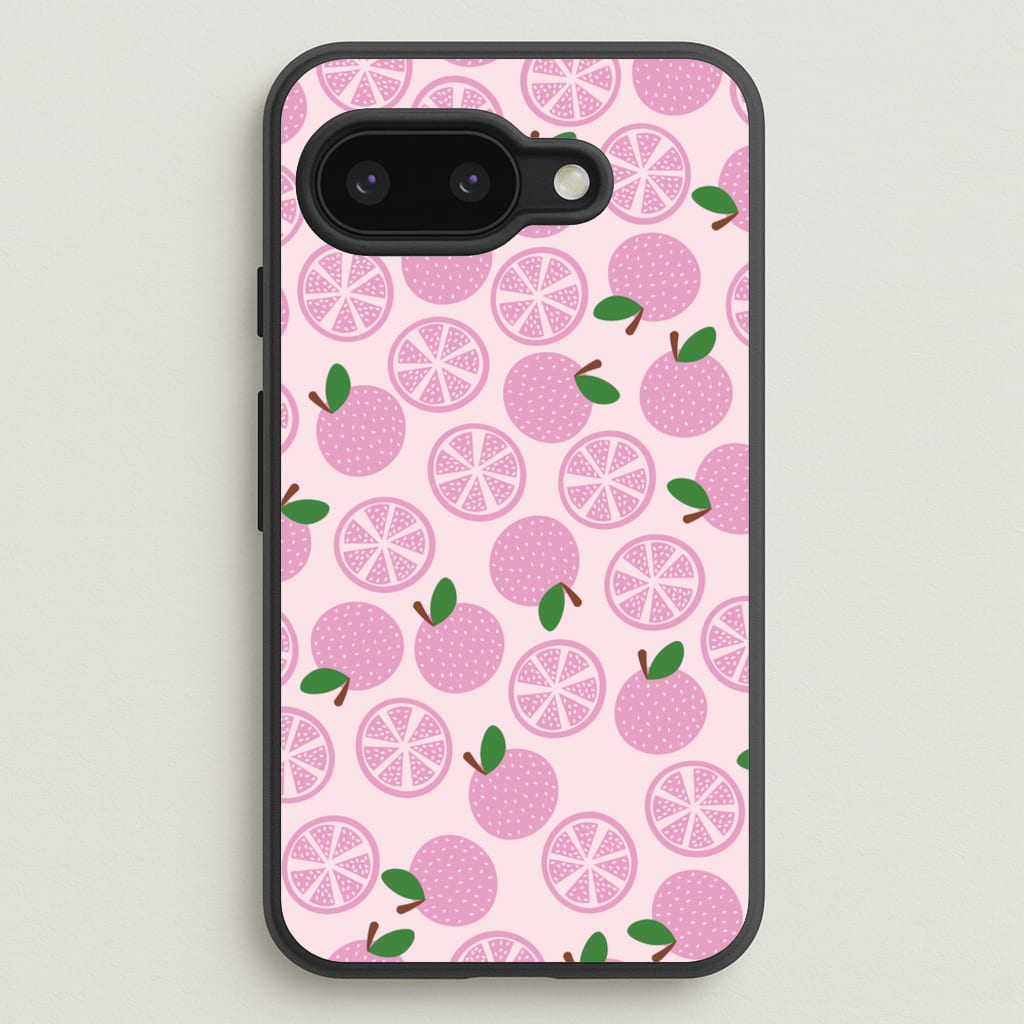 Textured Grapefruit Pattern - Fruits Phone Case for Google Pixel 9a