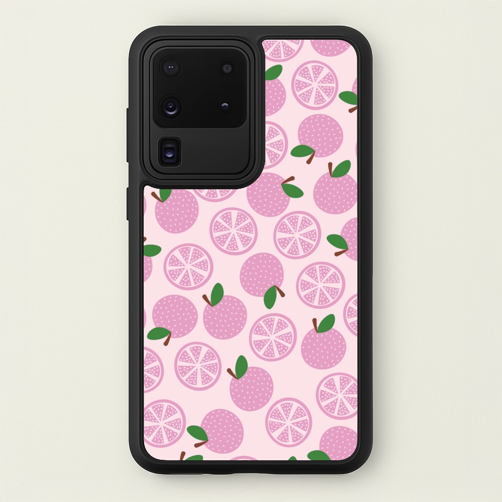 Textured Grapefruit Pattern - Fruits Phone Case for Galaxy S20 Ultra