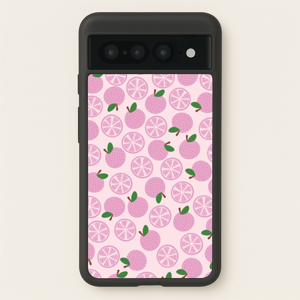 Textured Grapefruit Pattern - Fruits Phone Case for Google Pixel 7 Pro