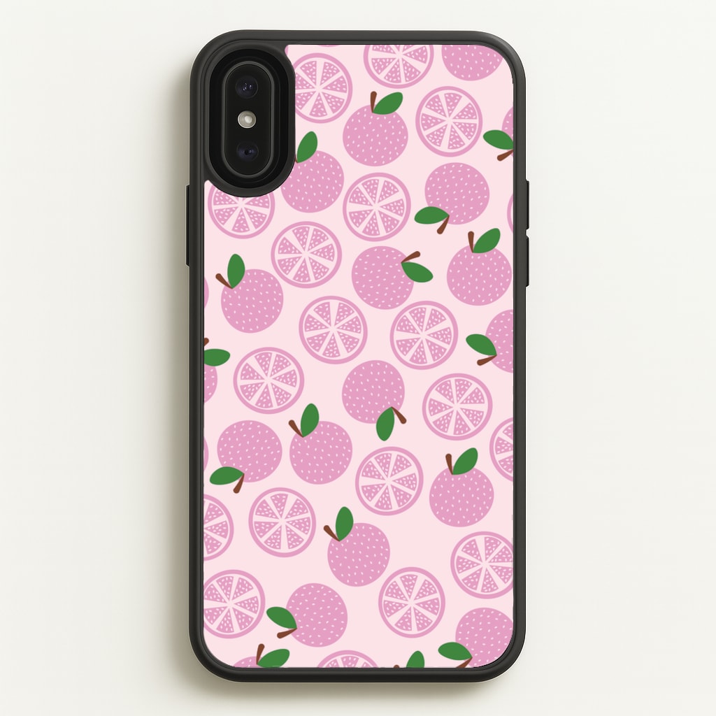 Textured Grapefruit Pattern - Fruits Phone Case for iPhone XS Max