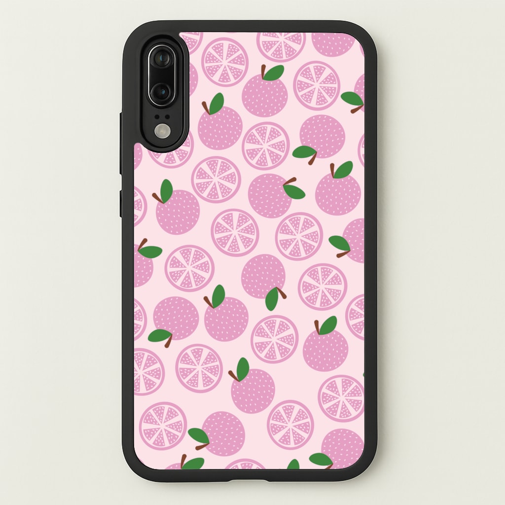 Textured Grapefruit Pattern - Fruits Phone Case for Huawei P20