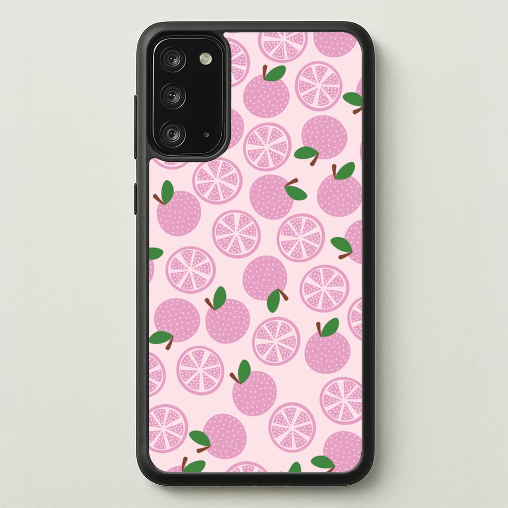 Textured Grapefruit Pattern - Fruits Phone Case for Galaxy Note 20