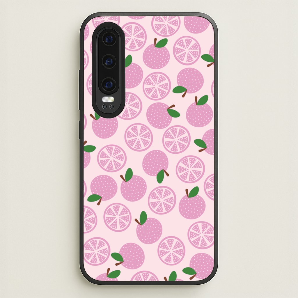 Textured Grapefruit Pattern - Fruits Phone Case for Huawei P30