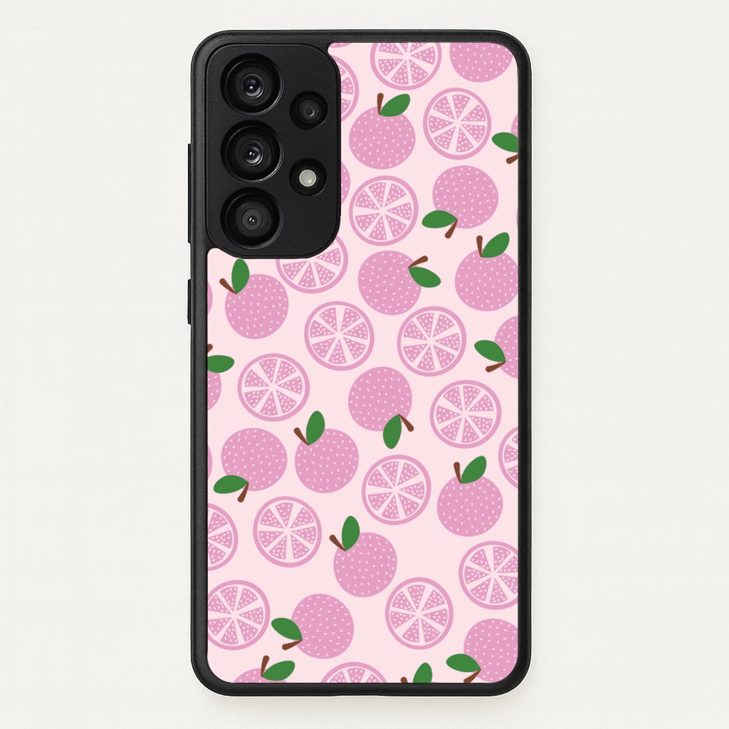 Textured Grapefruit Pattern - Fruits Phone Case for Galaxy A33