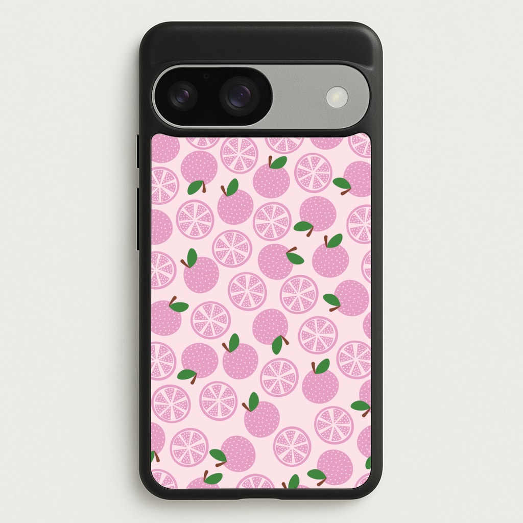 Textured Grapefruit Pattern - Fruits Phone Case for Google Pixel 9 / 9 Pro
