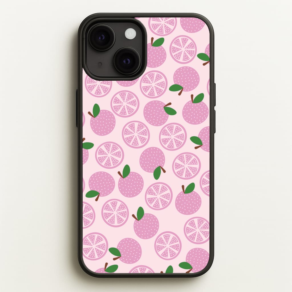 Textured Grapefruit Pattern - Fruits Phone Case for iPhone 13