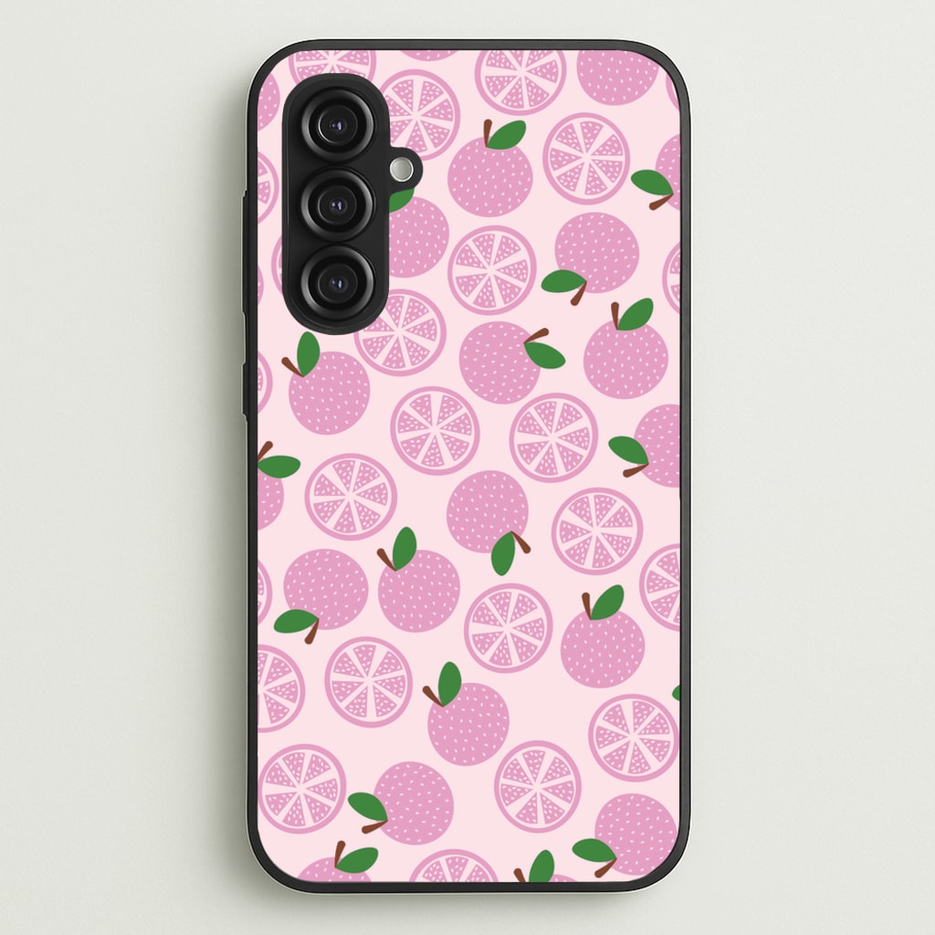 Textured Grapefruit Pattern - Fruits Phone Case for Galaxy S23FE