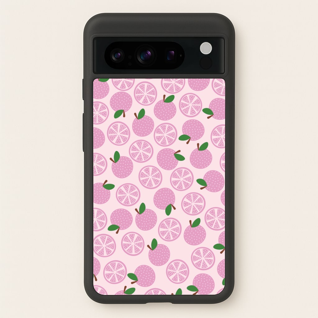 Textured Grapefruit Pattern - Fruits Phone Case for Google Pixel 8 Pro