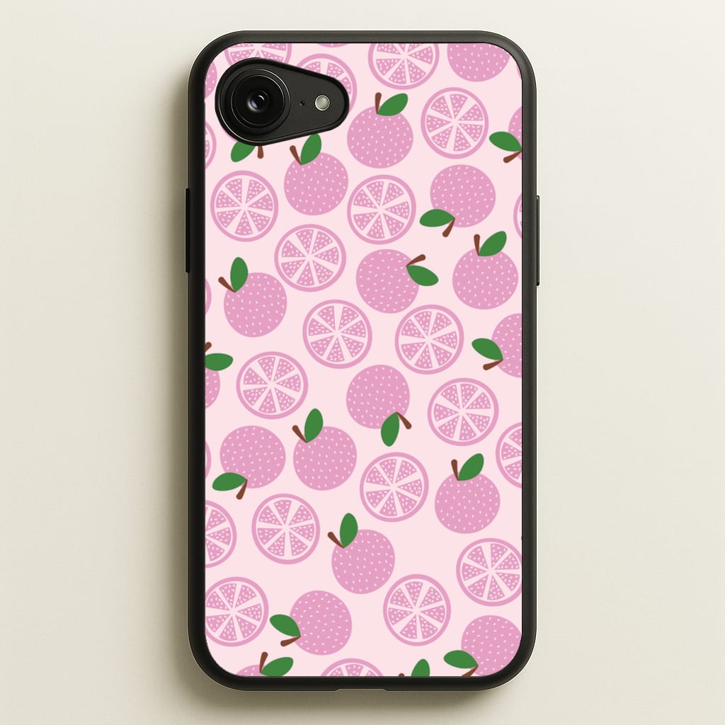 Textured Grapefruit Pattern - Fruits Phone Case for iPhone 16e