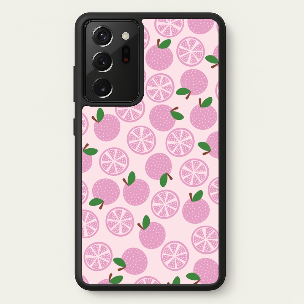 Textured Grapefruit Pattern - Fruits Phone Case for Galaxy Note 20 Ultra