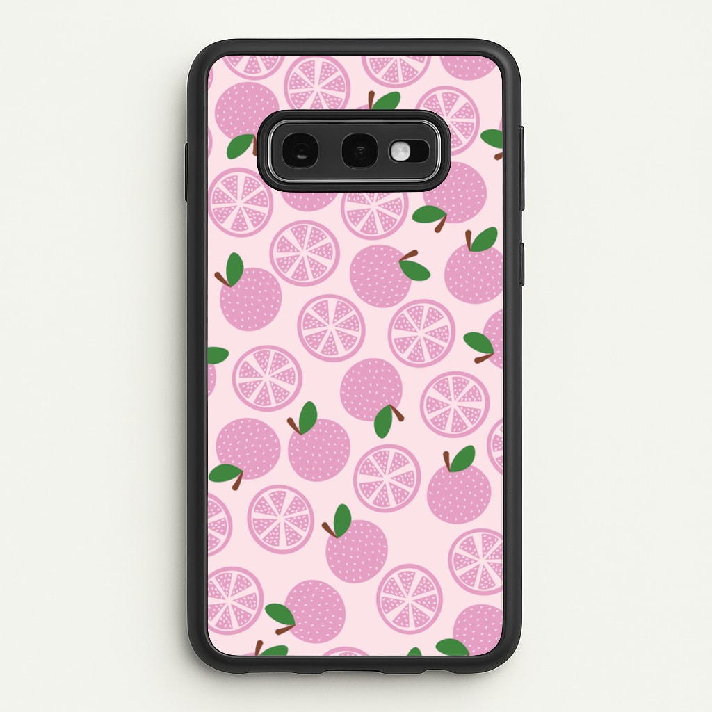 Textured Grapefruit Pattern - Fruits Phone Case for Galaxy S10e