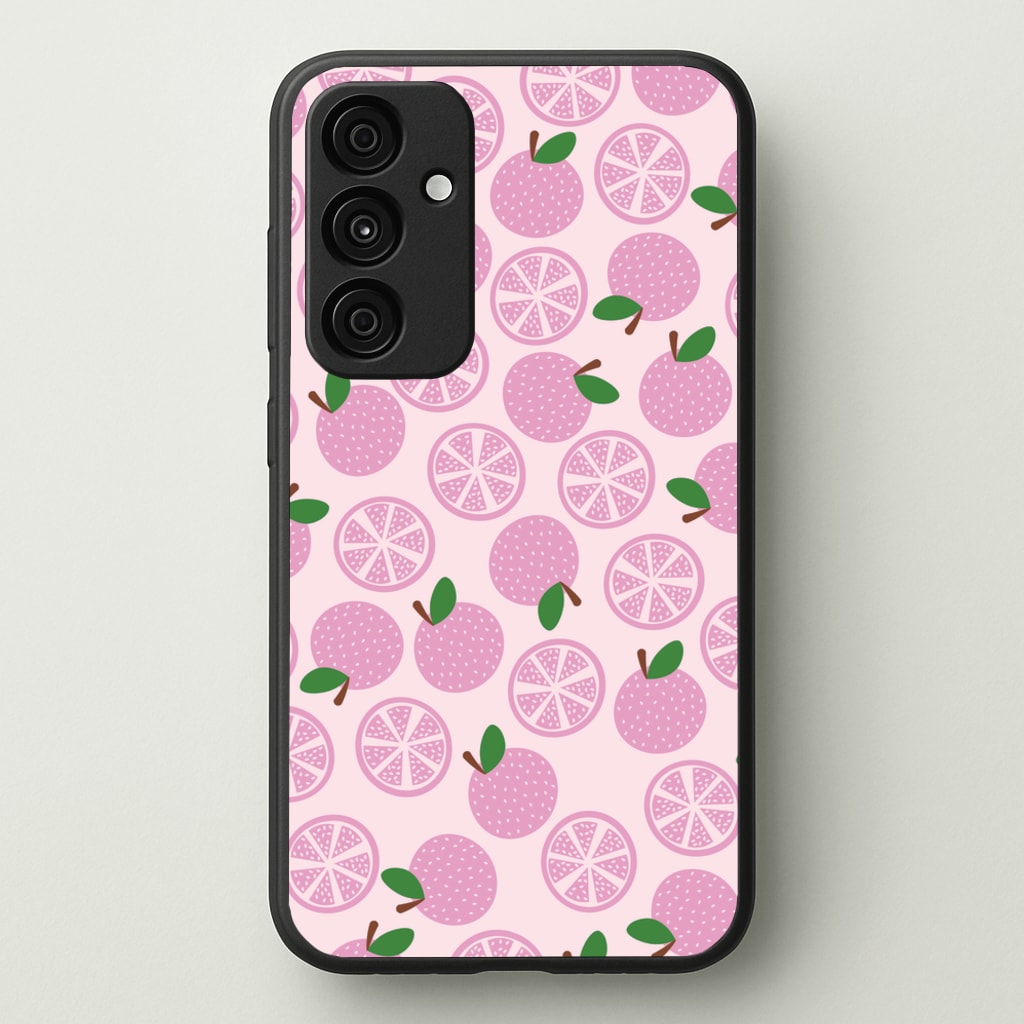 Textured Grapefruit Pattern - Fruits Phone Case for Galaxy A15