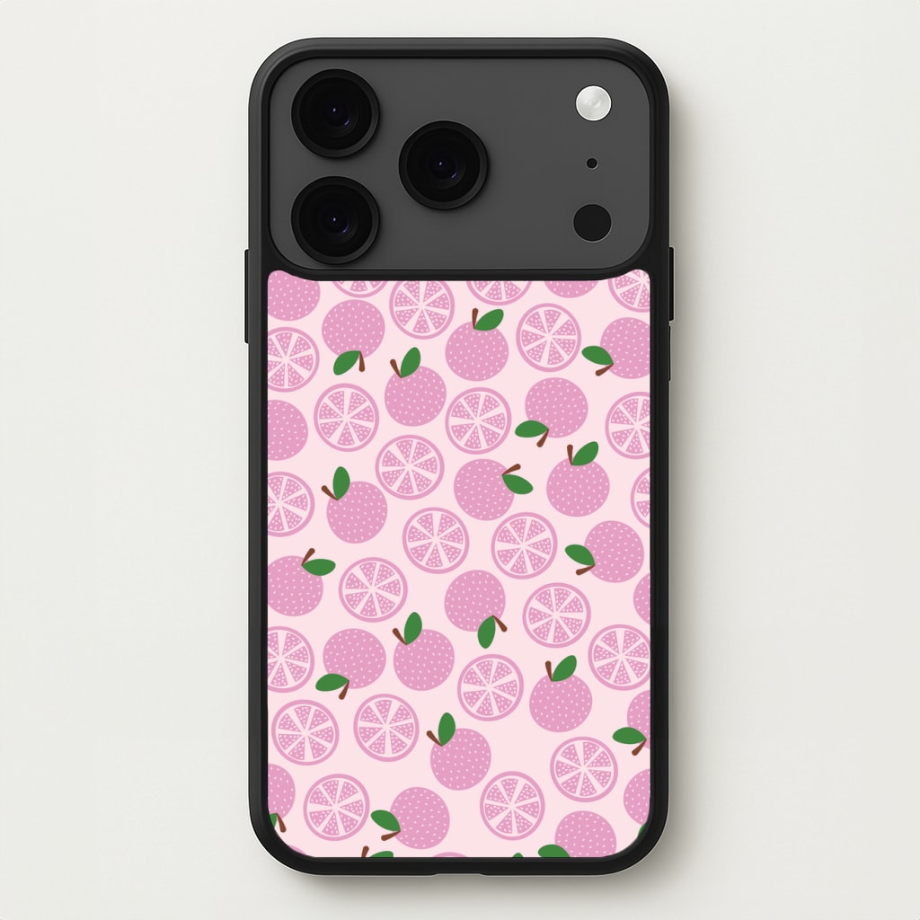 Textured Grapefruit Pattern Phone Case for iPhone 17 Pro