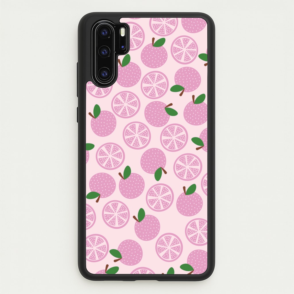 Textured Grapefruit Pattern - Fruits Phone Case for Huawei P30 Pro