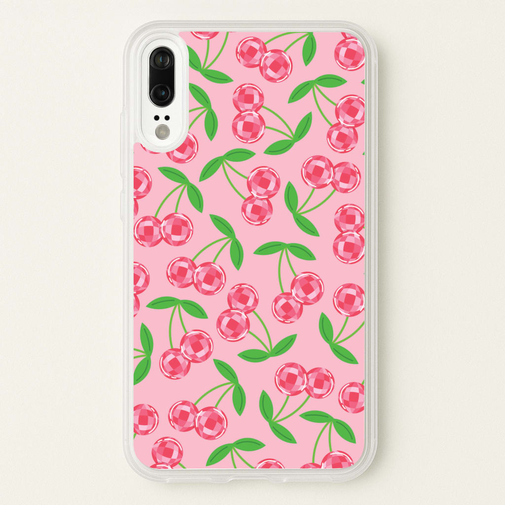 Disco Cherries Pattern - Fruits Phone Case for Huawei P20