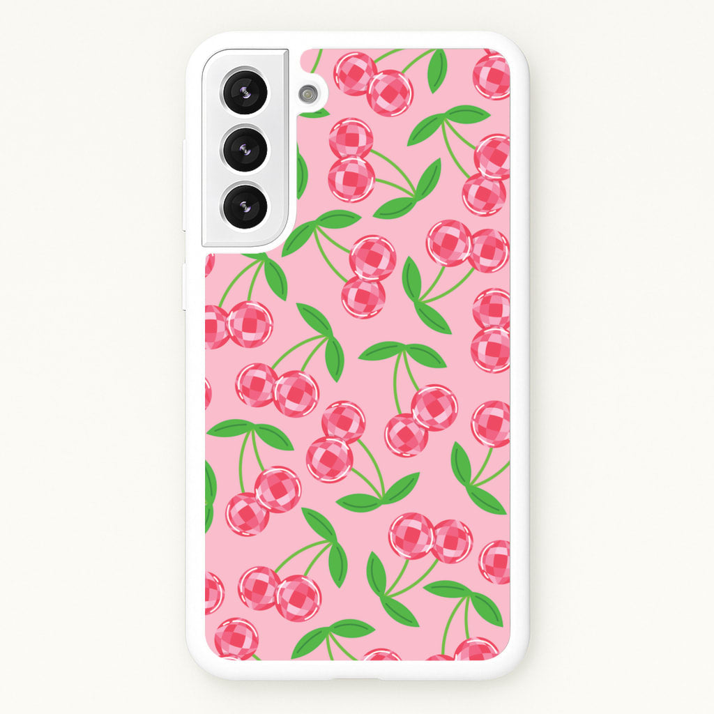 Disco Cherries Pattern - Fruits Phone Case for Galaxy S22 Plus