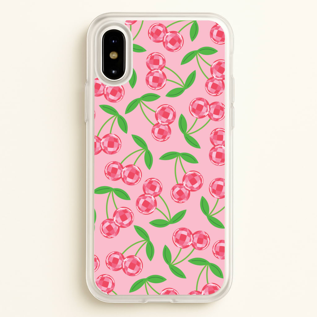 Disco Cherries Pattern - Fruits Phone Case for iPhone X / XS