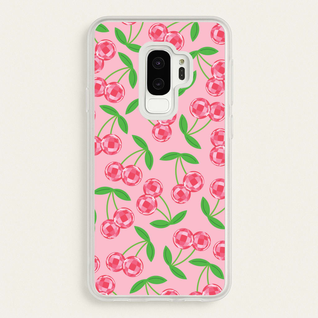Disco Cherries Pattern - Fruits Phone Case for Galaxy S9 Plus