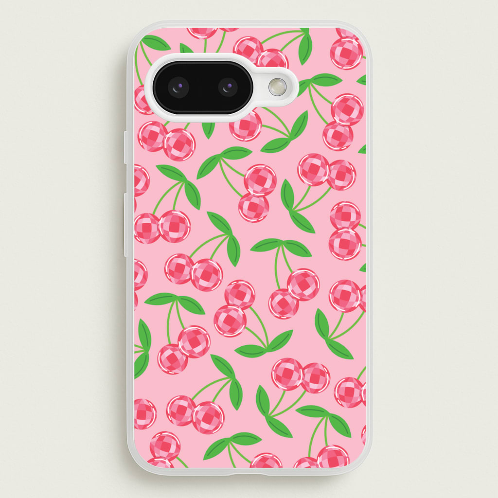 Disco Cherries Pattern - Fruits Phone Case for Google Pixel 9a