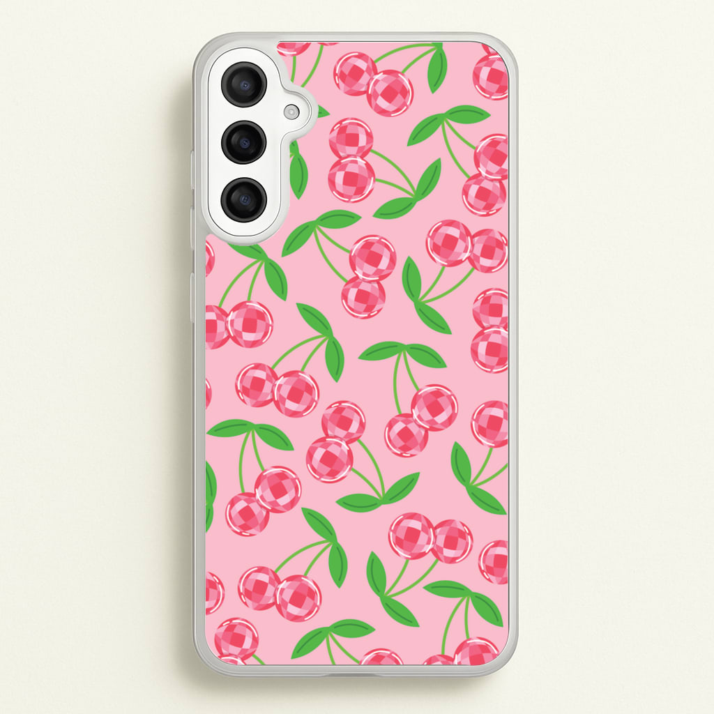 Disco Cherries Pattern - Fruits Phone Case for Galaxy A34