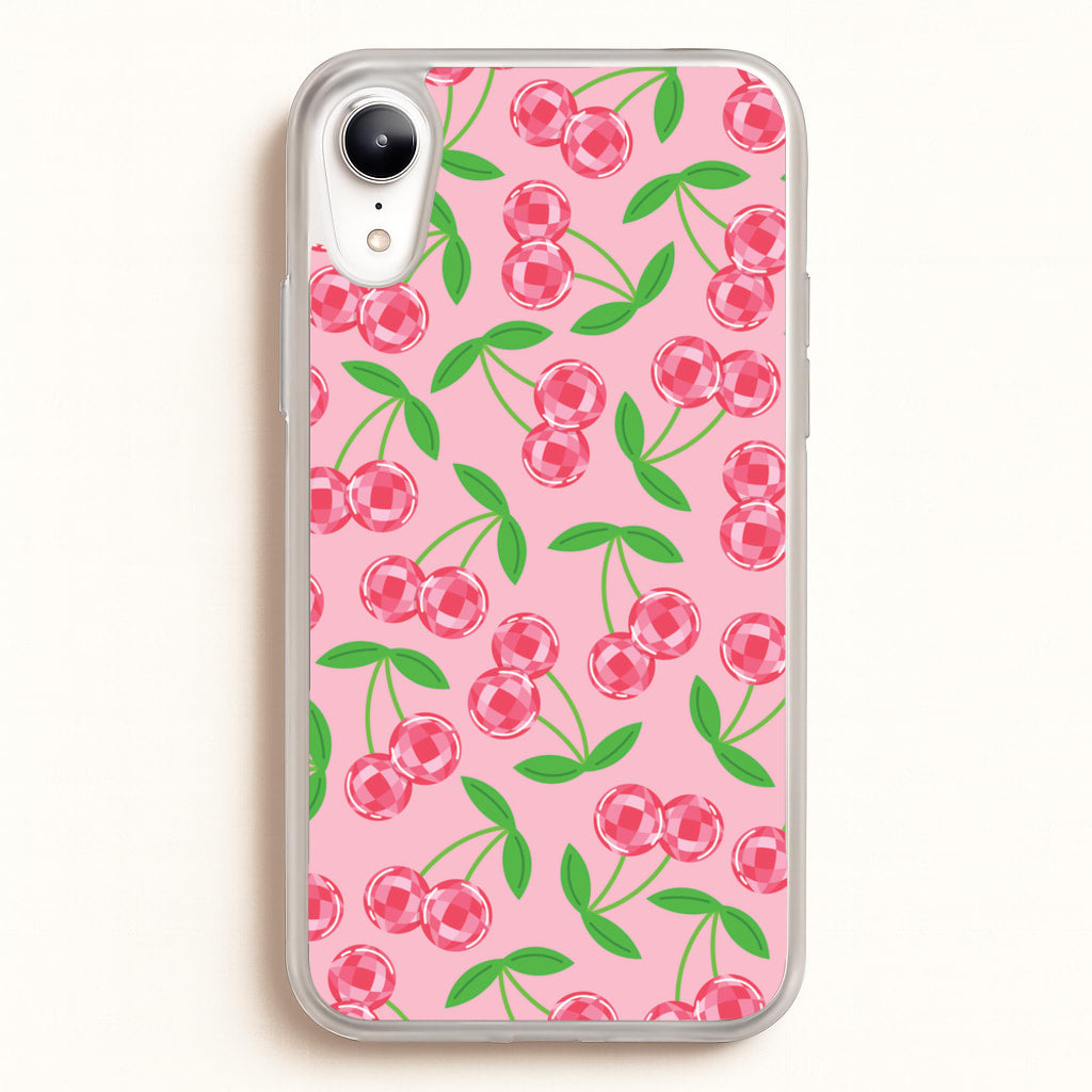 Disco Cherries Pattern - Fruits Phone Case for iPhone XR