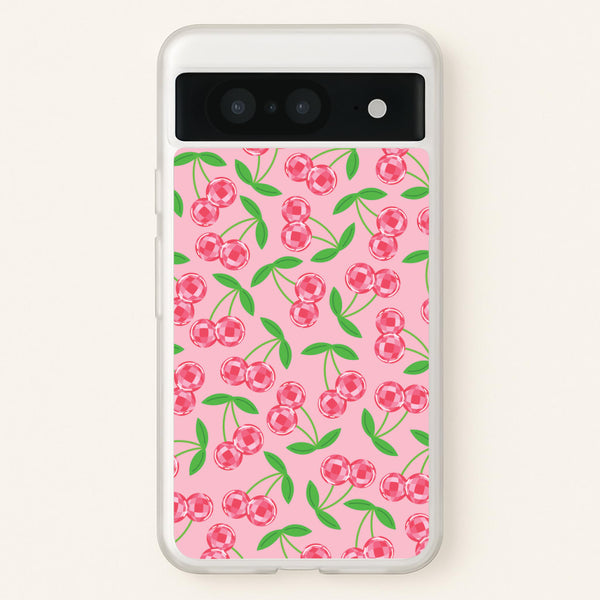 Disco Cherries Pattern - Fruits Phone Case for Google Pixel 8