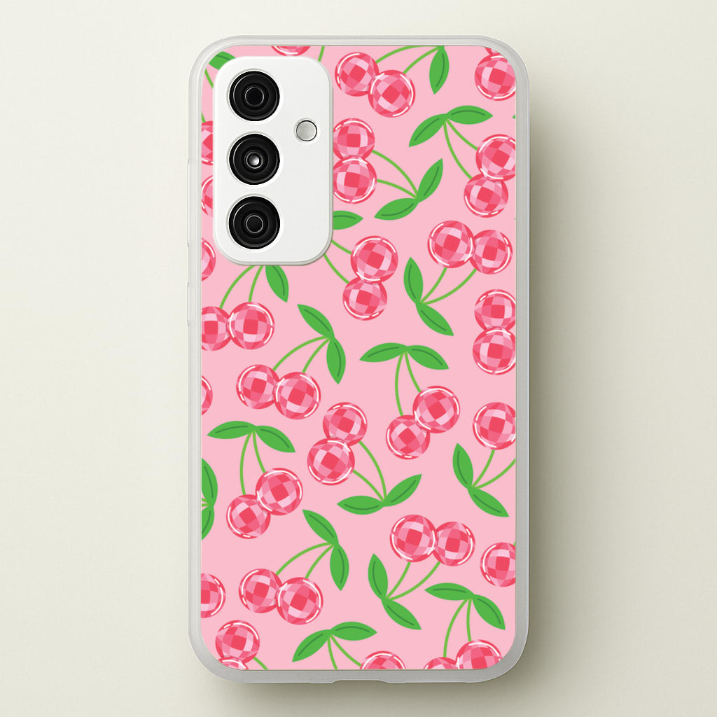 Disco Cherries Pattern - Fruits Phone Case for Galaxy A35