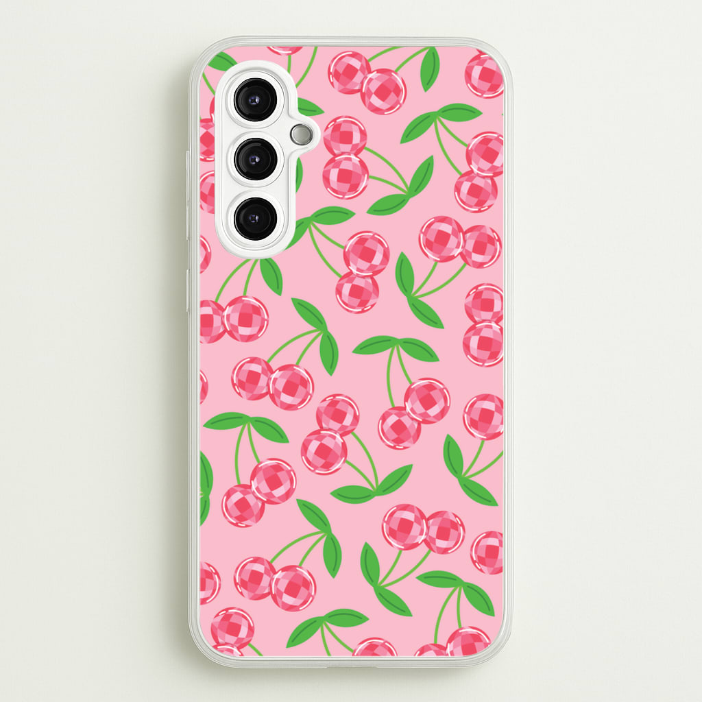 Disco Cherries Pattern - Fruits Phone Case for Galaxy A14