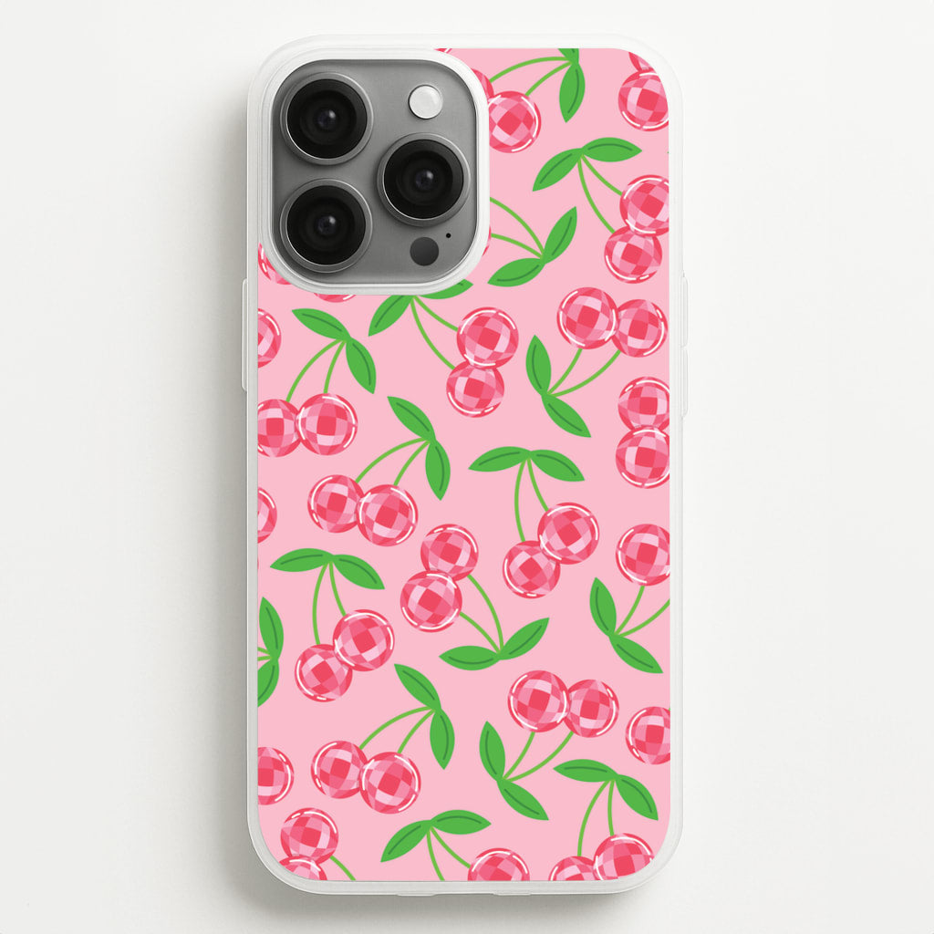 Disco Cherries Pattern - Fruits Phone Case for iPhone 13 Pro Max