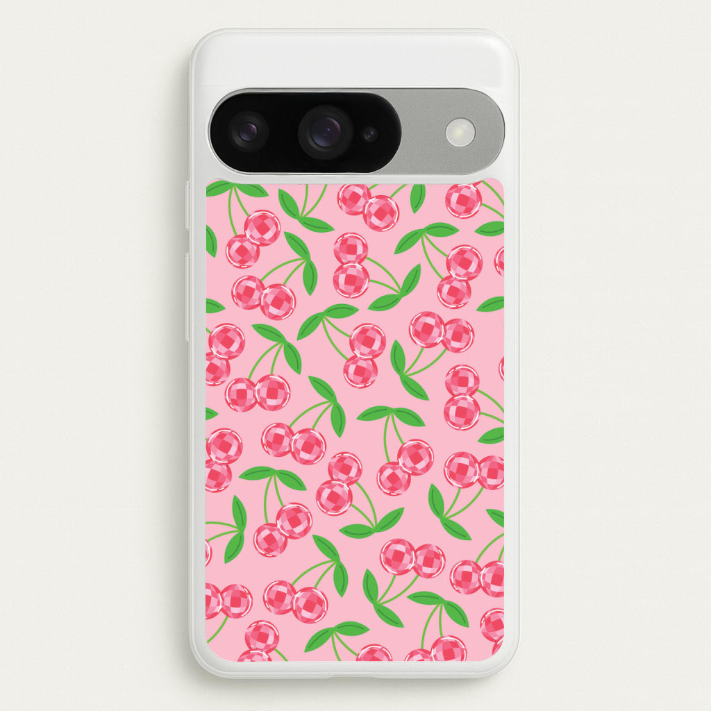 Disco Cherries Pattern Phone Case for Google Pixel 10 / 10 Pro