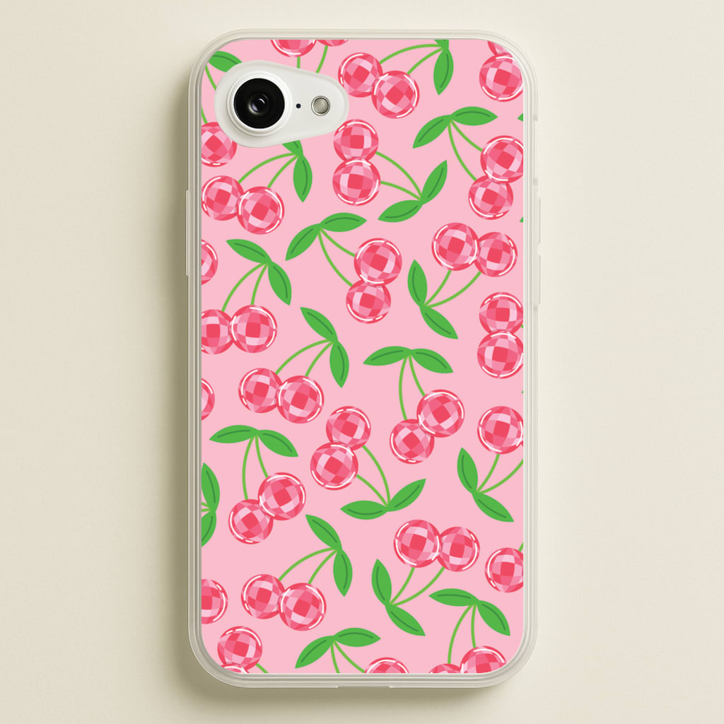 Disco Cherries Pattern - Fruits Phone Case for iPhone 16e