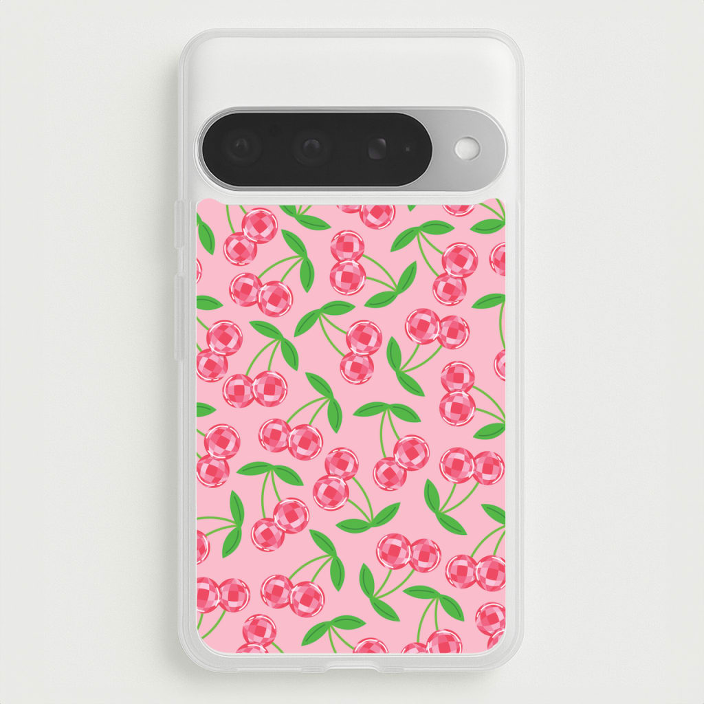Disco Cherries Pattern Phone Case for Google Pixel 10 Pro XL