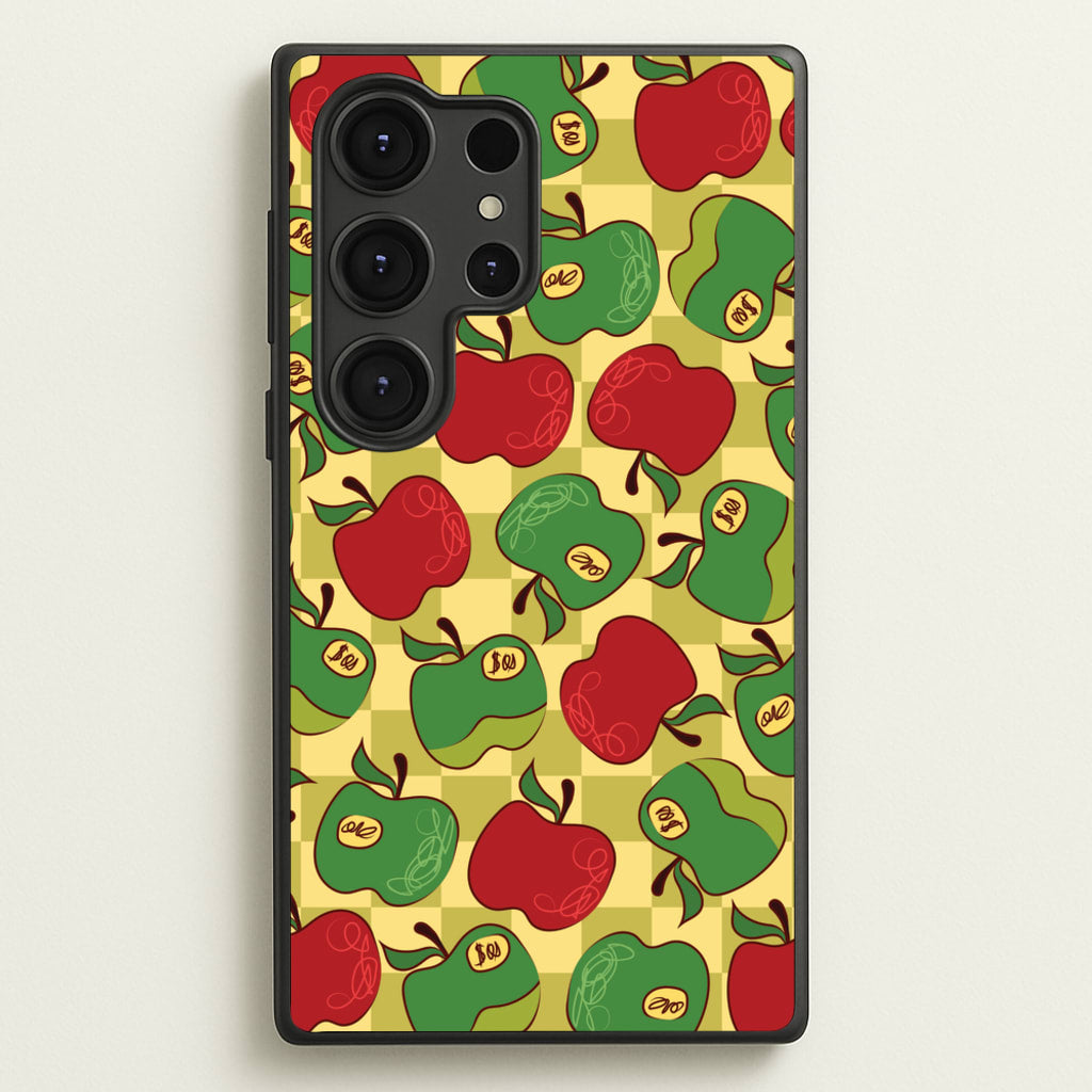 Artsy Apples Pattern - Fruits Phone Case for Galaxy S25 Ultra