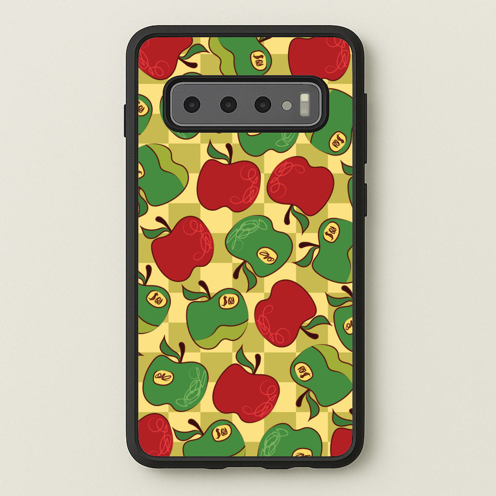 Artsy Apples Pattern - Fruits Phone Case for Galaxy S10 Plus