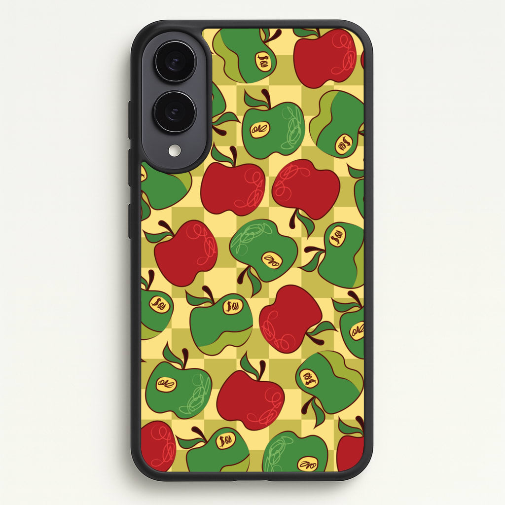 Artsy Apples Pattern - Fruits Phone Case for Galaxy S25 Edge