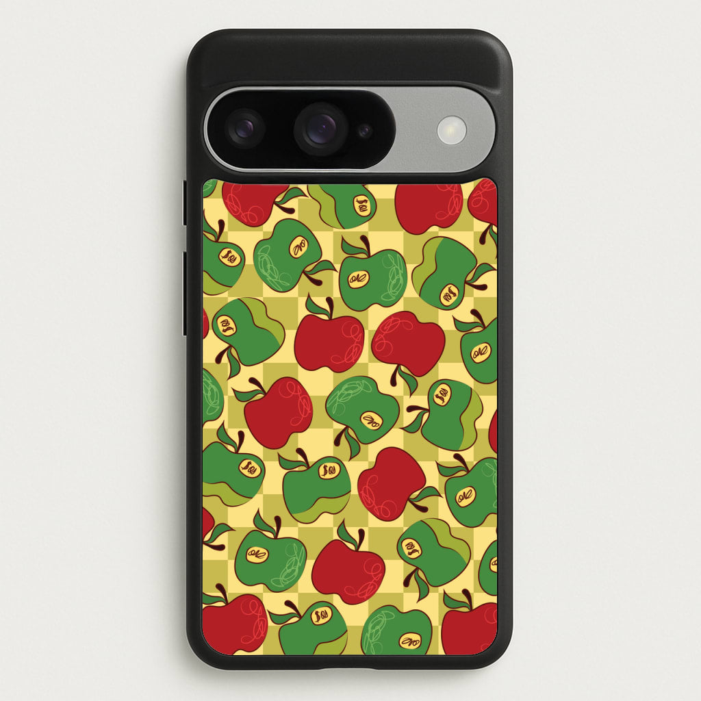 Artsy Apples Pattern Phone Case for Google Pixel 10 / 10 Pro