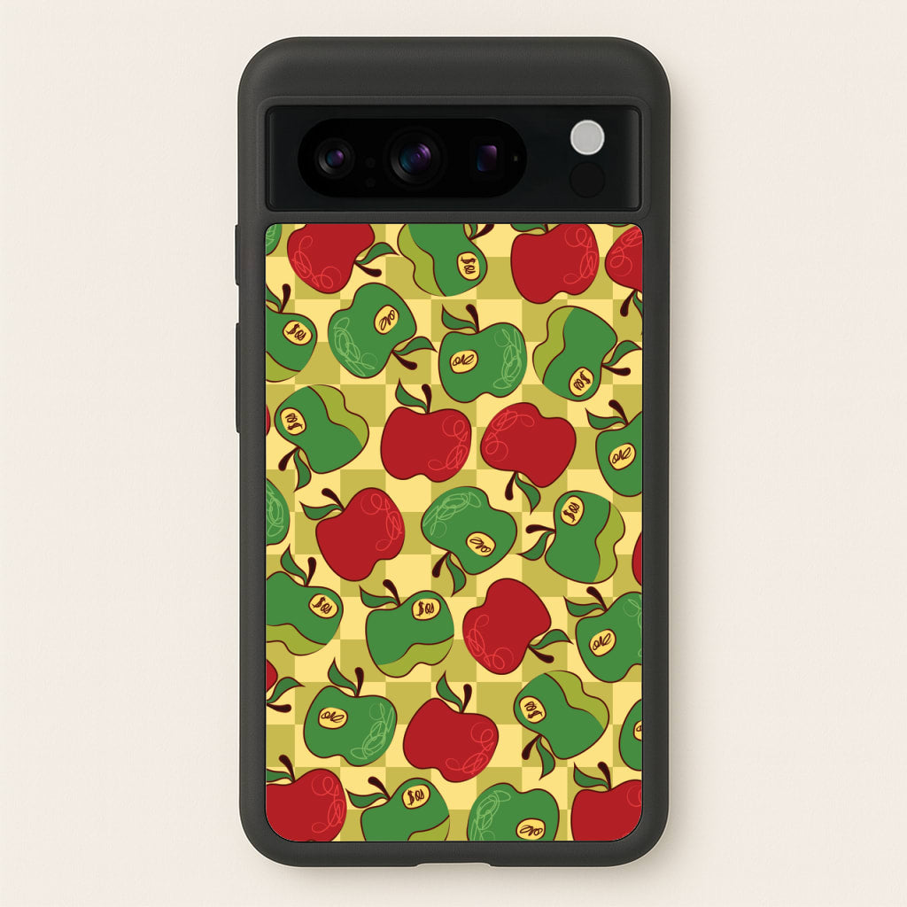 Artsy Apples Pattern - Fruits Phone Case for Google Pixel 8 Pro