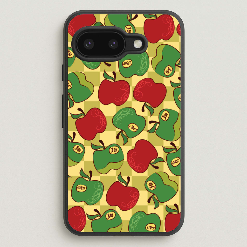 Artsy Apples Pattern - Fruits Phone Case for Google Pixel 9a